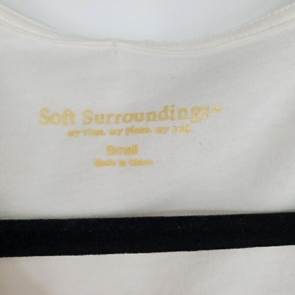 Soft Surroundings Women's White Wrap Top Sheer Bell Sleeves Size Small - Picture 3 of 6